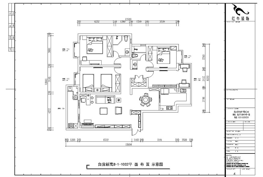 魏利利_白露新寓8-1-1002-160㎡-簡美風(fēng)格_平面布置圖